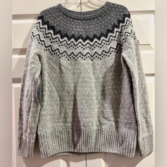Fjallraven Sweater Women’s Gray Sz Large Fair Isle Ovik...